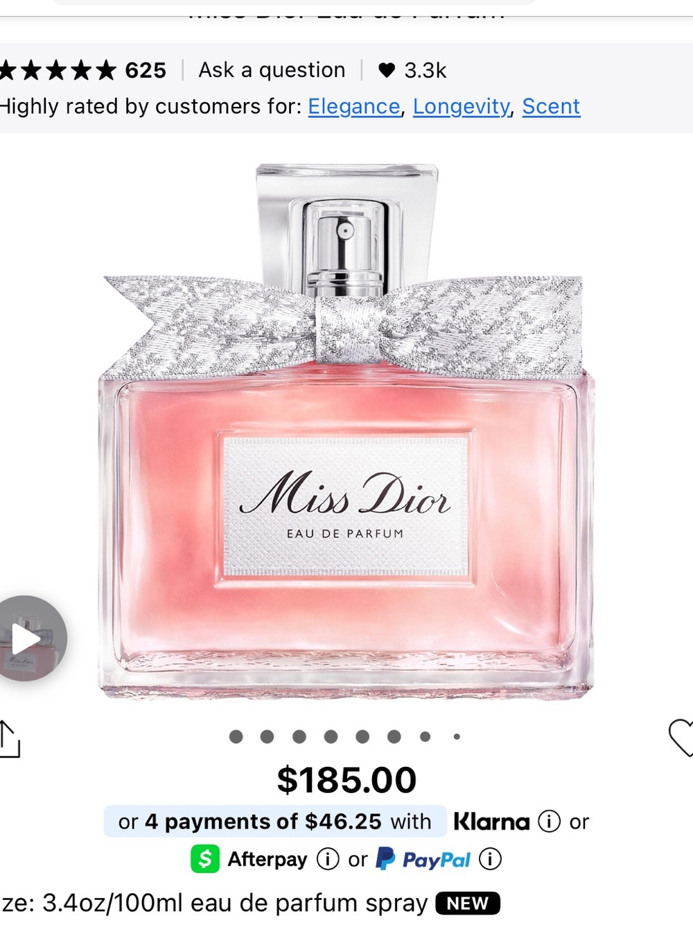 BRAND NEW NWT MISS DIOR